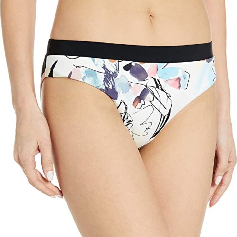Bikini Lab Women's Hipster Bikini Swimsuit Bottom, Sunset Blooms, M, NWT